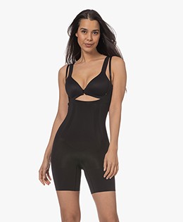 SPANX® OnCore Open-Bust Mid-Thigh Bodysuit - Black