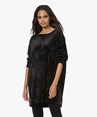 Woman by Earn Tom Oversized Velours Sweatshirt - Zwart
