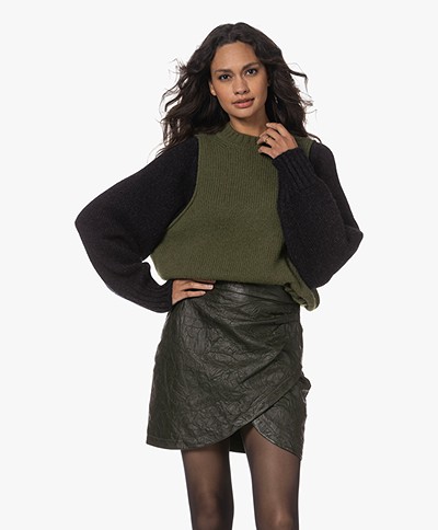 Closed Alpaca Blend Two-tone Sweater - Industrial Green