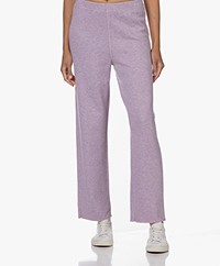 American Vintage Lyabil Organic Cotton-Cashmere Blend Sweatpants - Pink Multimelange