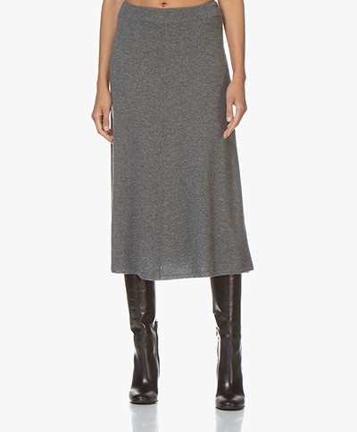 Joseph Wool and Cashmere Knitted Skirt - Grey Melange