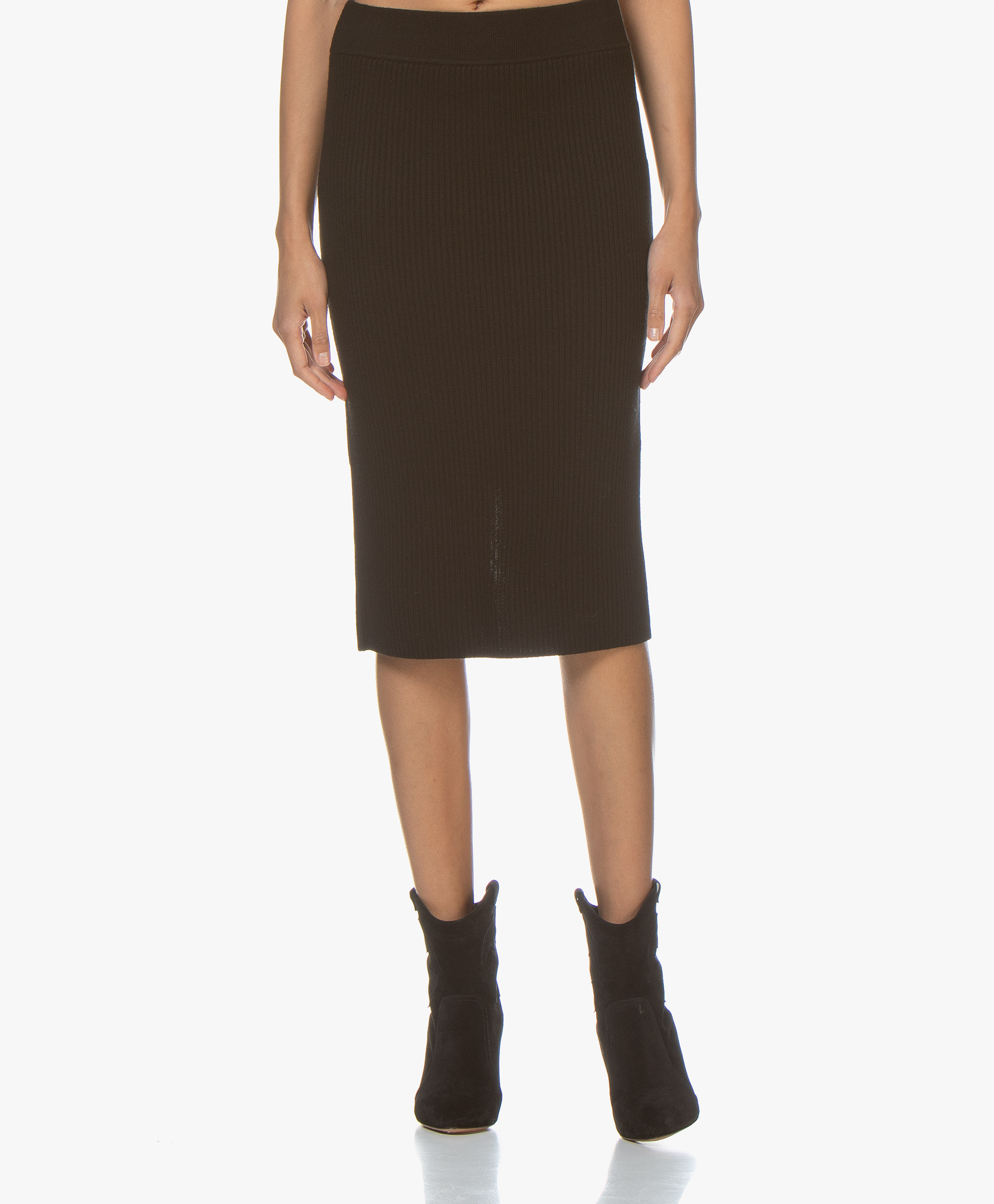 Drykorn Kama Knitted Pencil Skirt - Black - kama | 420002 1000