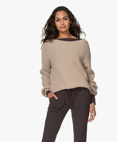 by-bar Soof Ribbed Boat Neck Pullover - Sand