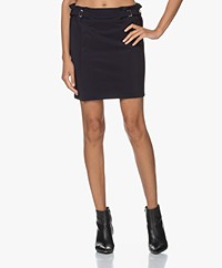 Woman by Earn Ike Bonded Tech Jersey Mini Rok - Navy