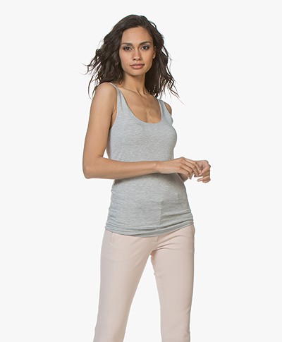 Majestic Filatures Abby Soft Touch Jersey Tank Top - Grey Melange 