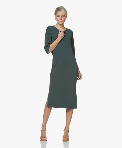 Drykorn Efta Milano Knitted Midi Dress - Dark Green
