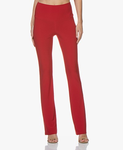 Norma Kamali Travel Jersey Boot Pant - Red