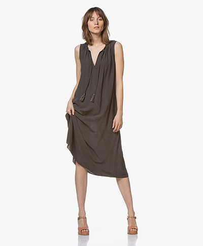 BRAEZ A-line Dress with Tie-closure - Army