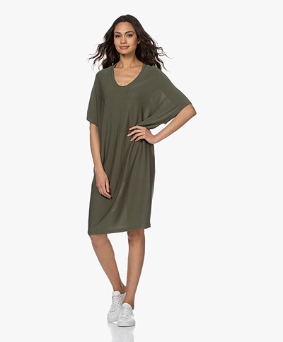 Sibin/Linnebjerg Nola Fine Knitted Dress - Army Green