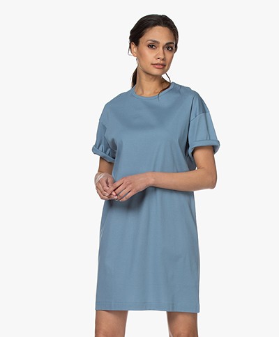 Filippa K Maddie Cotton Jersey T-shirt Dress - Blue Heaven