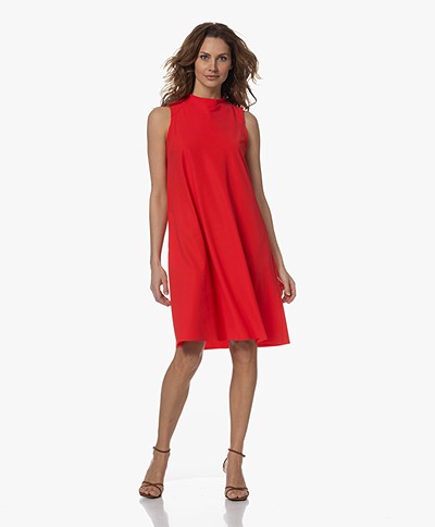 JapanTKY Amya Travel Jersey Sleeveless A-line Dress - Red