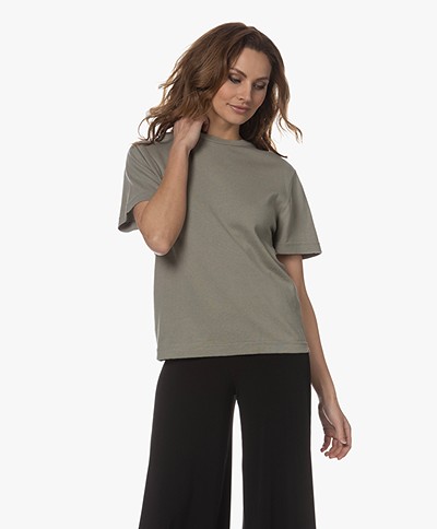 extreme cashmere N°269 Rik Cotton-Cashmere T-shirt - Bean