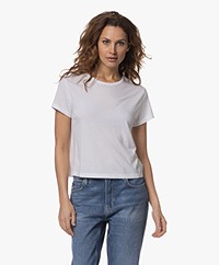 AGOLDE AGOLDE Drew Ultra Soft Cropped T-shirt - White