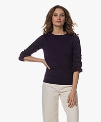 Plein Publique La Coeur Merino Wool Sweater - Dark Violet