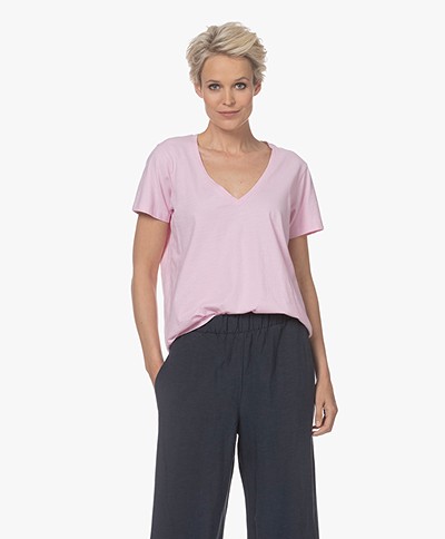 Denham Ramona Slub Jersey T-shirt - Oxford Pink