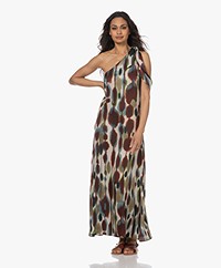 DIEGA Roica Printed Satin One-Shoulder Dress - Multicolored