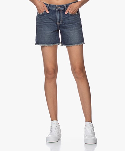 Current/Elliot The Boyfriend Rolled Denim Short - Blauw 1 Yearn Worn