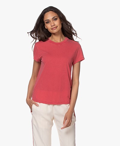 IRO Coolah Lyocell Blend T-shirt - Poppy Red