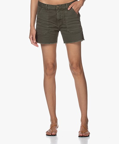 ba&sh Cselby Cotton Denim Shorts - Khaki