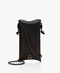 Jerome Dreyfuss Louis Leather Phone Bag - Black/Gold