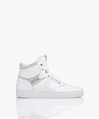 ba&sh Crush High-top Leather Sneakers - White