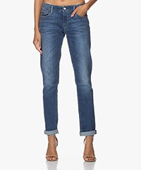 Denham Monroe Girlfriend Tapered Fit Jeans - Blauw