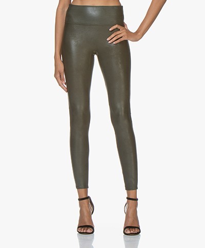 SPANX®  Ready-to-Wow! Faux Leather Leggings - Deep Olive