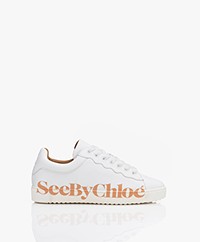 See by Chloé Essie Leren Sneakers - Wit/Roze