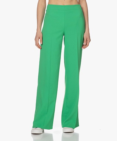 Drykorn Before Wide Leg Stretch Pants - Green