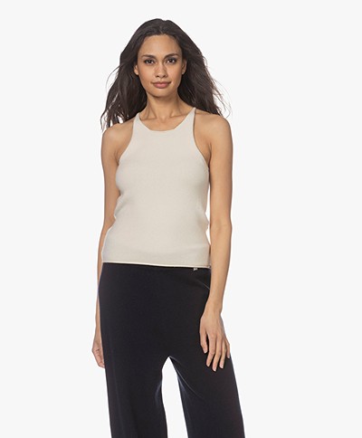 extreme cashmere N°221 Cashmere Blend Tank Top - Cream