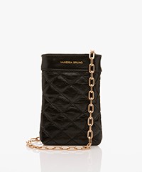 Vanessa Bruno Quilted Leather Phone Case - Black