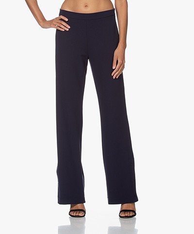 Woman by Earn Tammy Stretch Crepe Pants - Navy