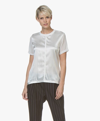 BOSS Efrona Silk Blend T-shirt - Open White