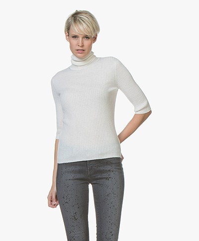 Filippa K Flat Rib Roller-Neck Sweater - Off-white