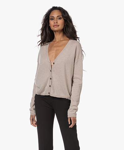 Lisa Yang Abby Cashmere Buttoned Cardigan - Sand
