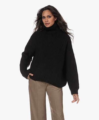 ANINE BING Sydney Oversized Sweater - Black