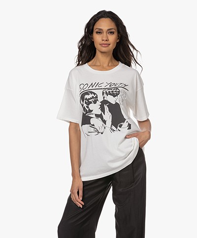 Daydreamer Sonic Youth Goo Merch T-shirt - Vintage White