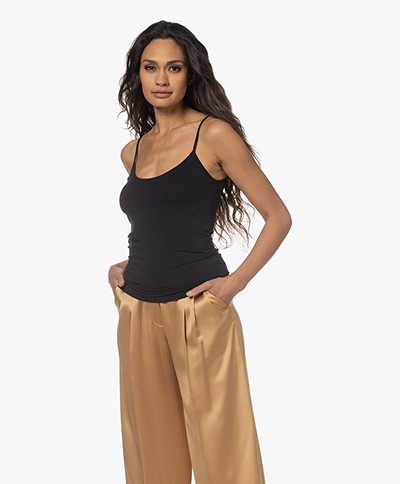 Majestic Filatures Anais Soft Touch Jersey Spaghetti Strap Top - Marine