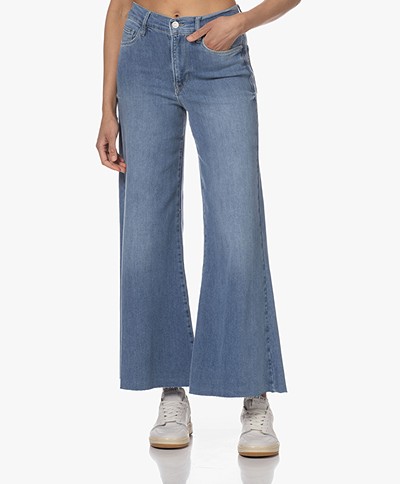 FRAME Le Palazzo Raw Cropped Stretch Jeans - Jonah