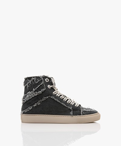 Zadig & Voltaire High Flash Canvas Sneakers - Donkergrijs