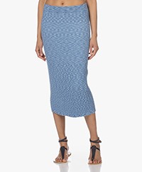 Rails Sky Space Dyed Rib Knitted Skirt - Blue Multi 