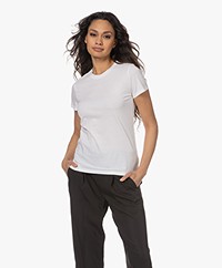 Vince Essential Crew Pima Katoenen T-shirt - Optic White
