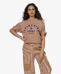 ANINE BING Caden League Print T-shirt - Washed Camel