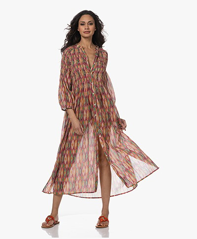 by-bar Loulou Summer Ikat Print Maxi Dress - Multi-color