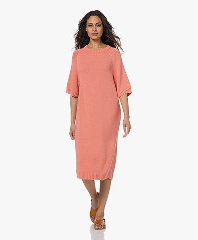 Sibin/Linnebjerg Skylar Knitted Cotton Dress - Guava
