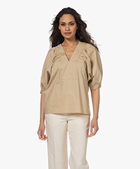 By Malene Birger Miralia Poplin Blouse - Incense