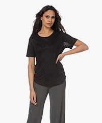Neeve The Olivia Linnen Korte Mouwen T-shirt - Essential Black