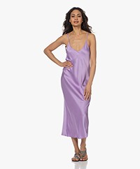 Resort Finest Satin Midi Slip Dress - Lila