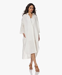 Woman by Earn Jeannel Oversized Linen Shirt Dress - Off-white