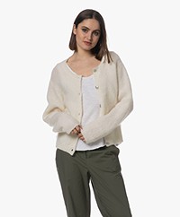 by-bar Cleo Mohair Mix Short Button-through Cardigan - Off-white